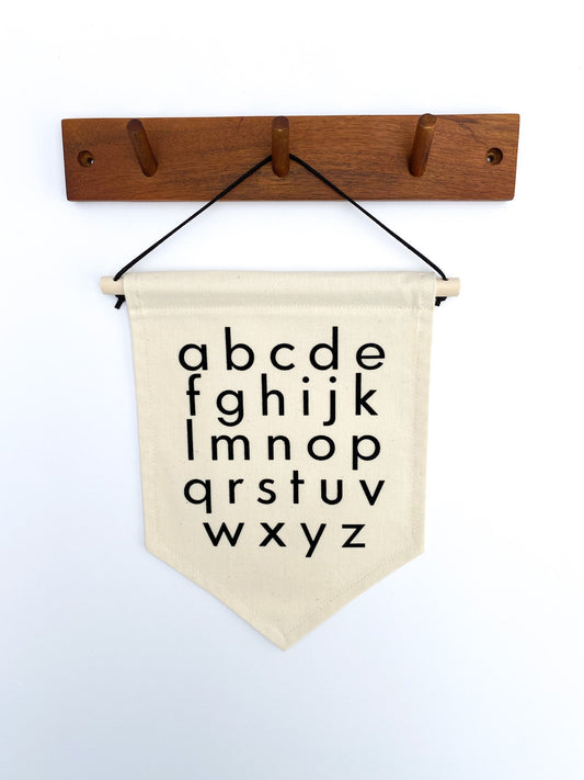 Alphabet Lower Case Fabric Wall Banner with Educational font