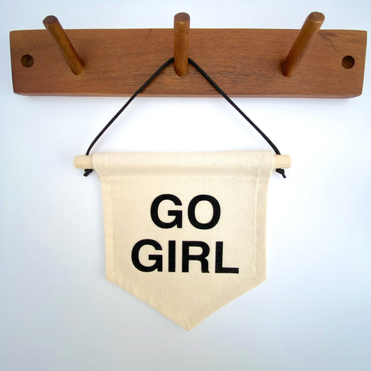 GO GIRL Fabric Wall Banner
