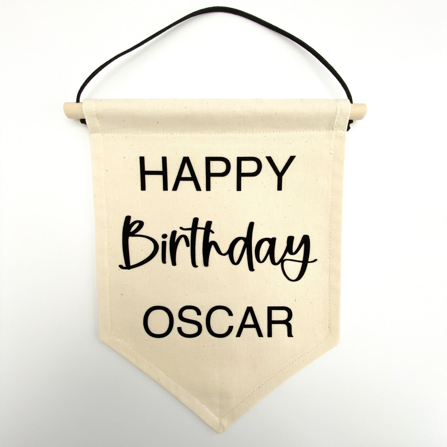 Personalised Happy Birthday Fabric Wall Banner