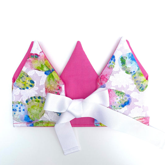 Pink Butterfly Reversible Crown
