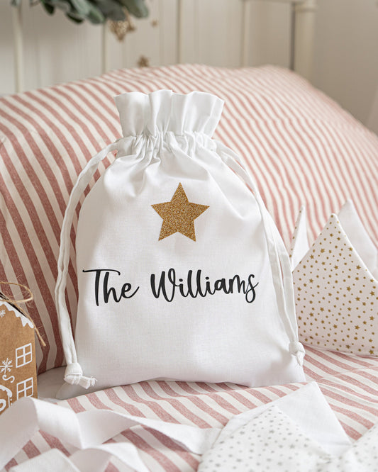 Personalised Christmas Gift and Crown Bag